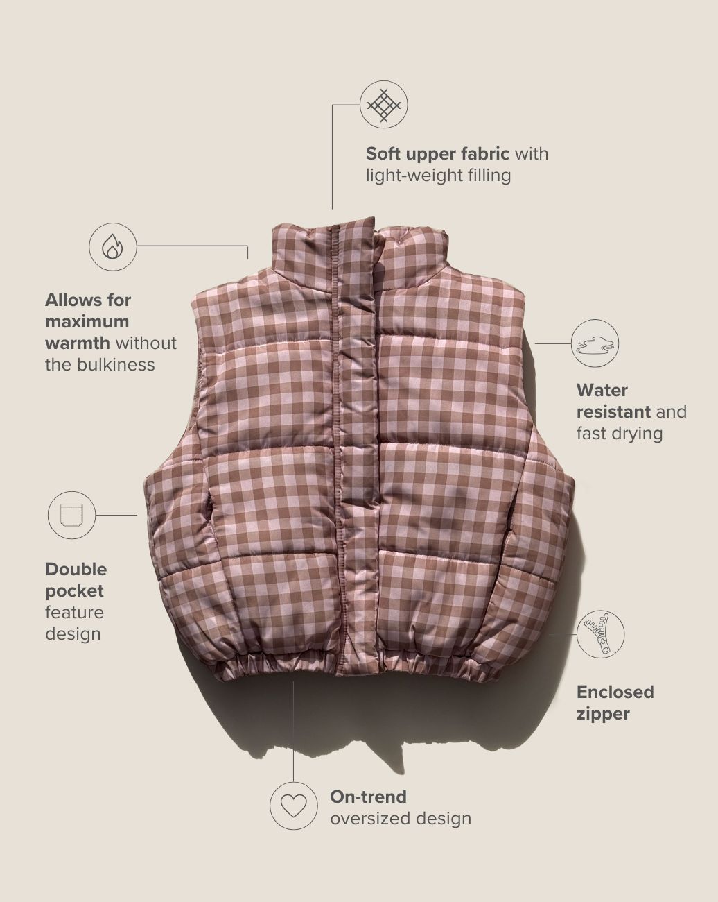 Pink Chocolate Gingham Children&