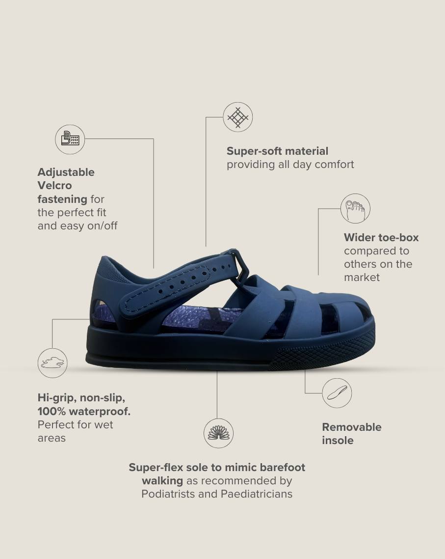 SOHLS® Kids Jelly Sandal – Navy
