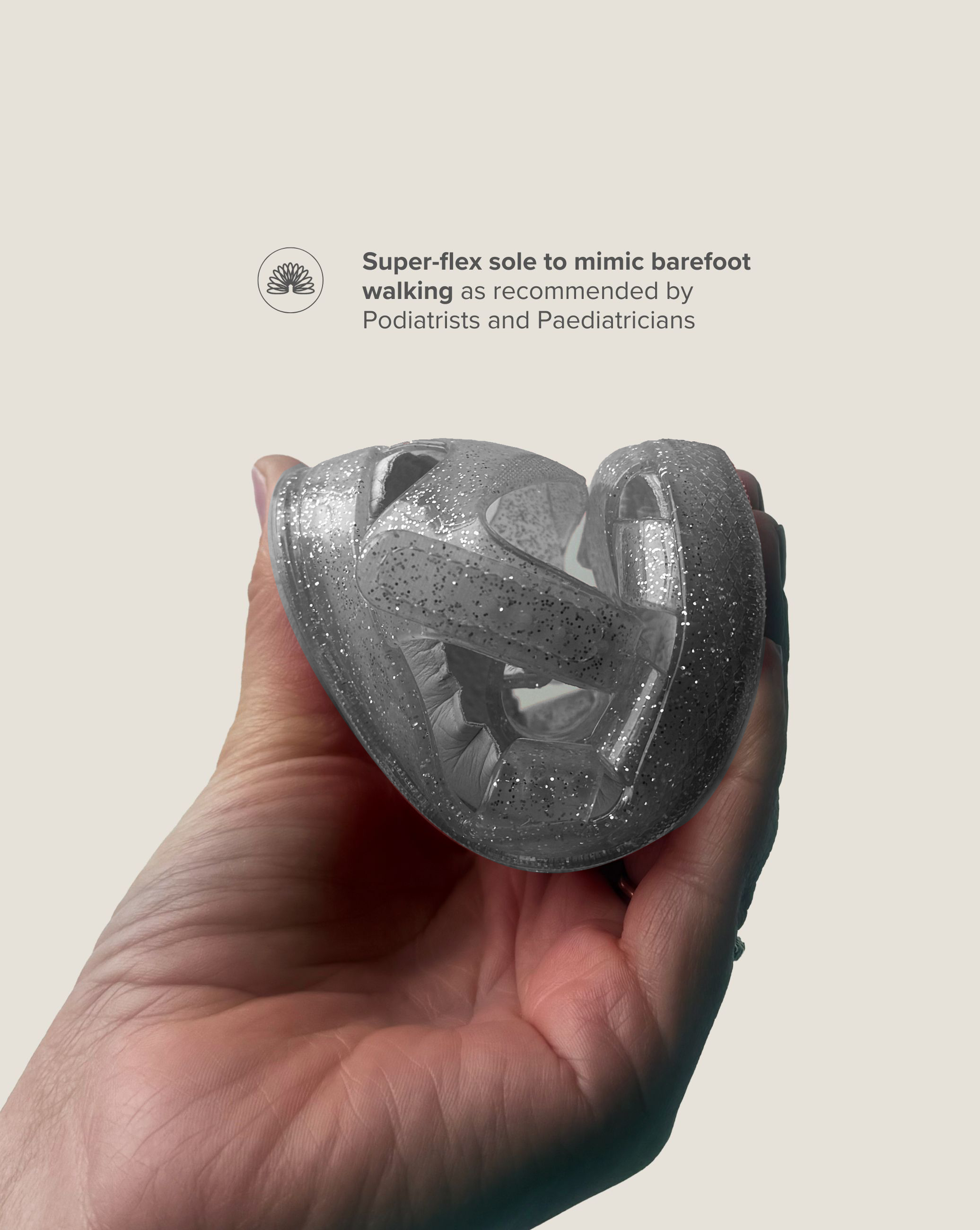 SOHLS® Kids Jelly Sandal – Silver Glitter