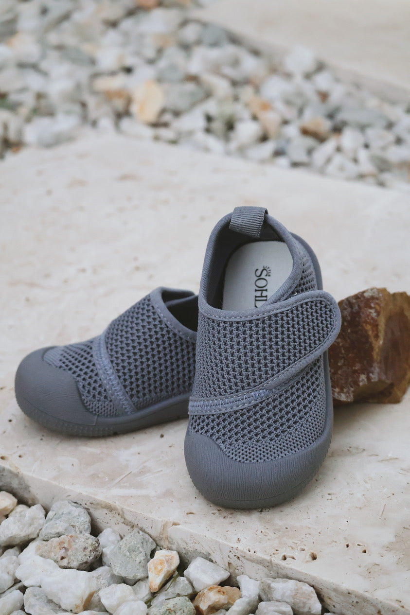 SOHLS® Active Velcro Toddler Shoe – Slate Grey
