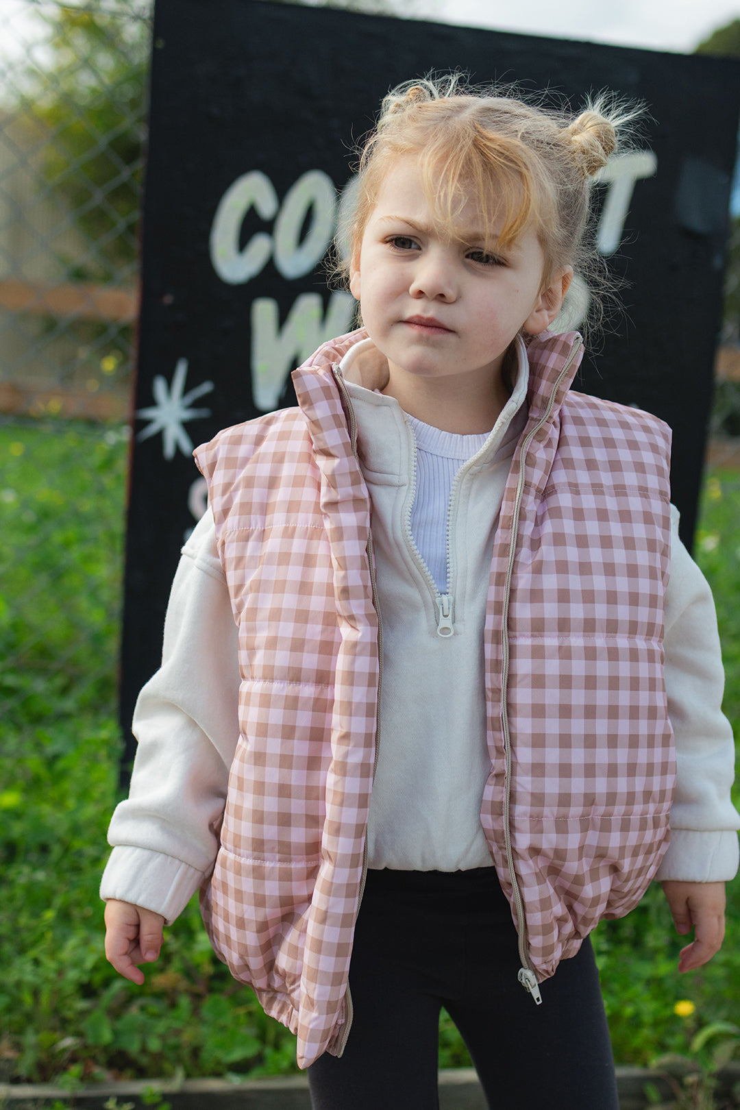 Pink Chocolate Gingham Children&