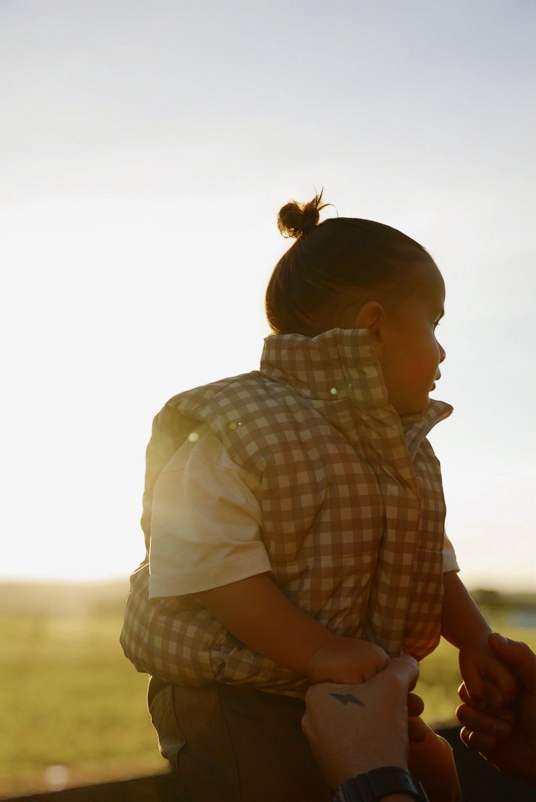 Neutral Gingham Children&