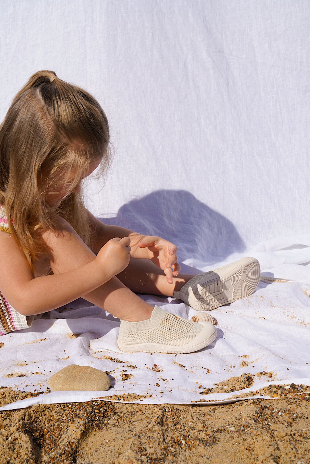 SOHLS® Slip-on Toddler Shoe – Ivory Dune