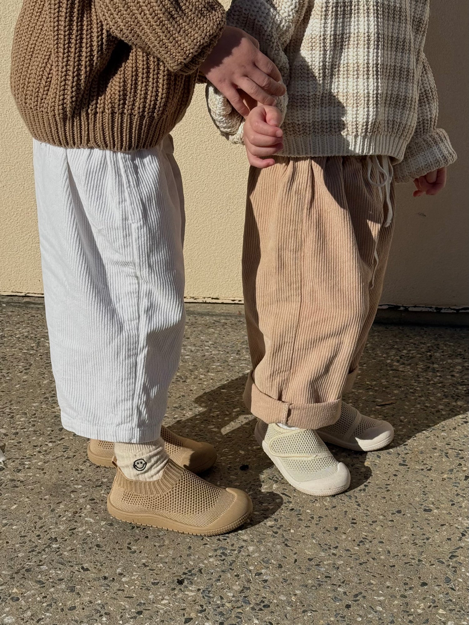 SOHLS® Active Velcro Toddler Shoe – Ivory Dune