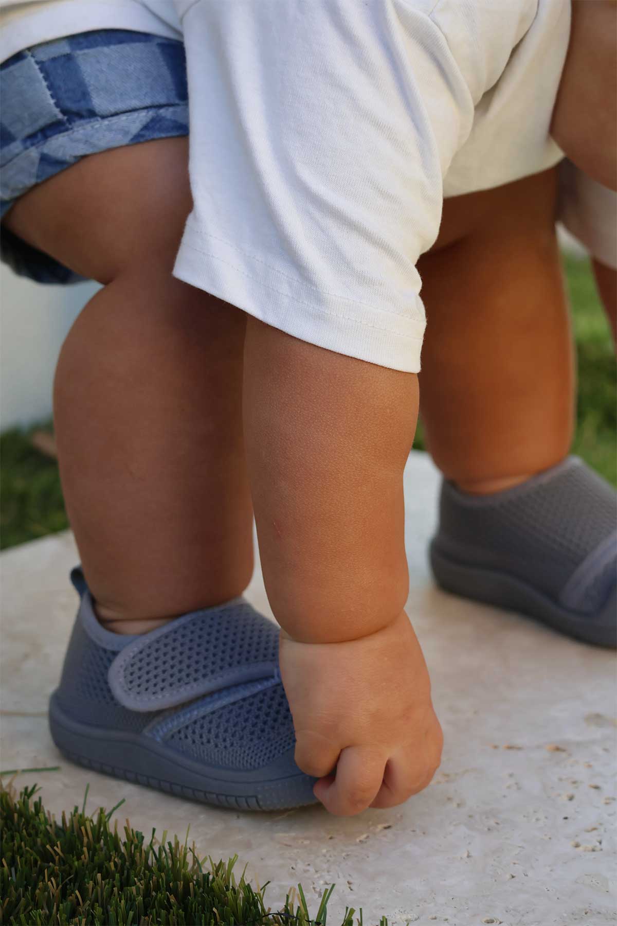 SOHLS® Active Velcro Toddler Shoe – Slate Grey