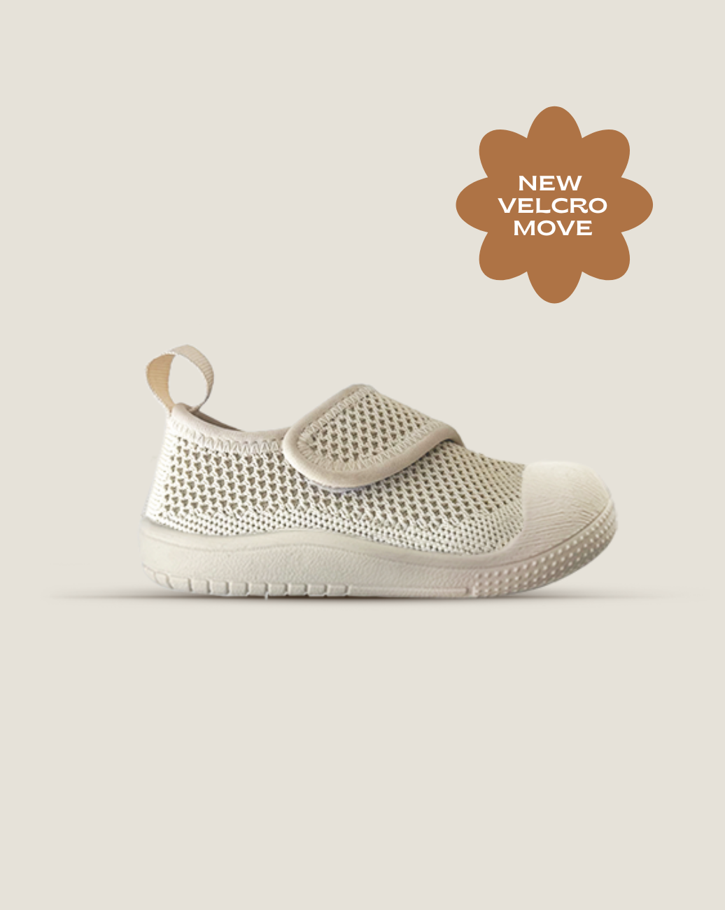SOHLS® Velcro MOVE Toddler Shoe – Ivory Dune