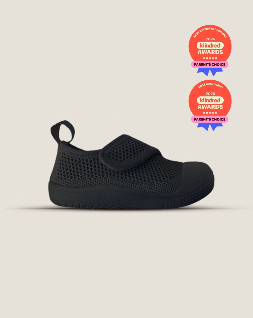 SOHLS® Velcro MOVE Toddler Shoe – Onyx Black
