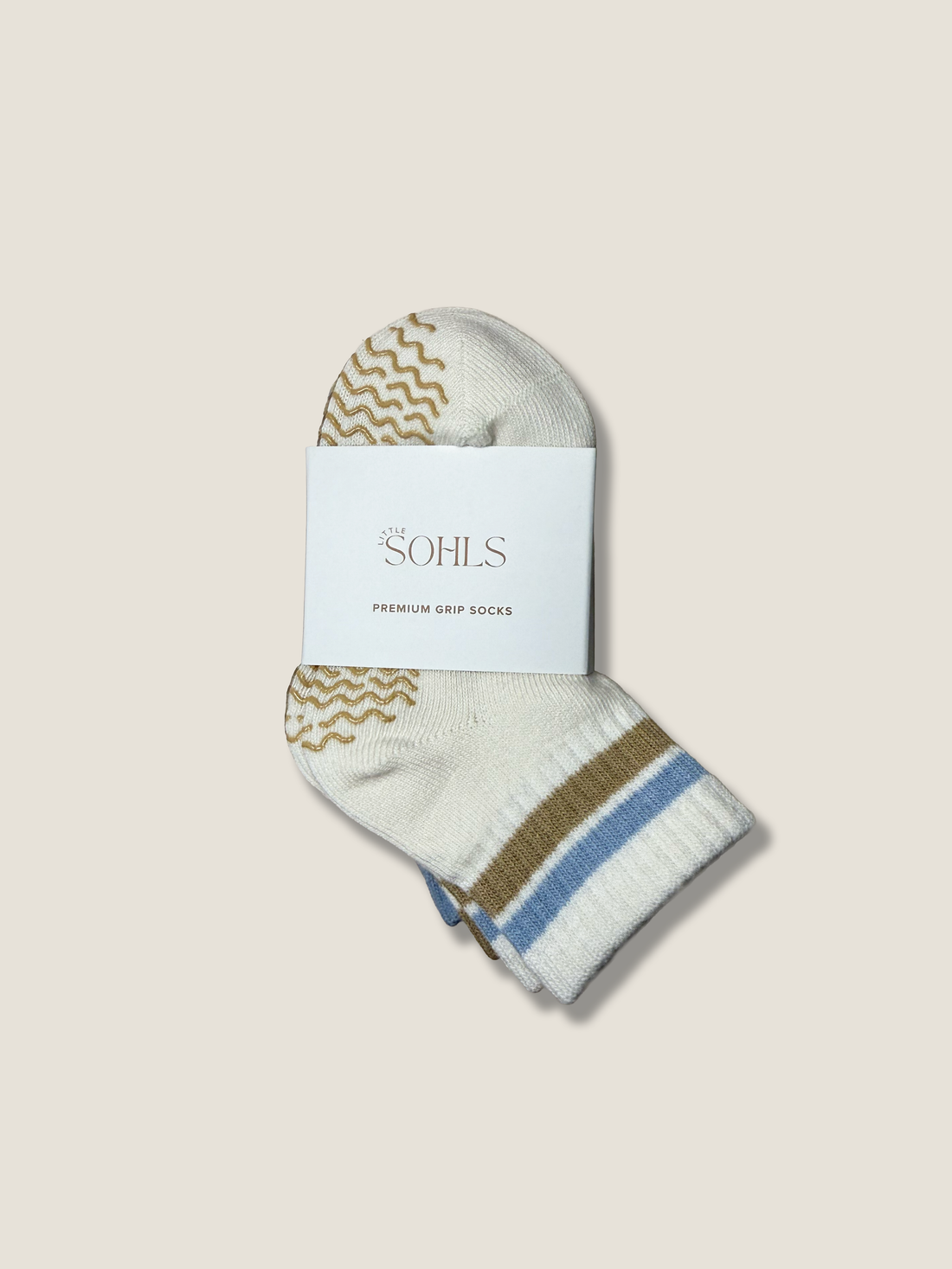 SOHLS Premium Grip Socks – 3 Pack Blue/Neutral