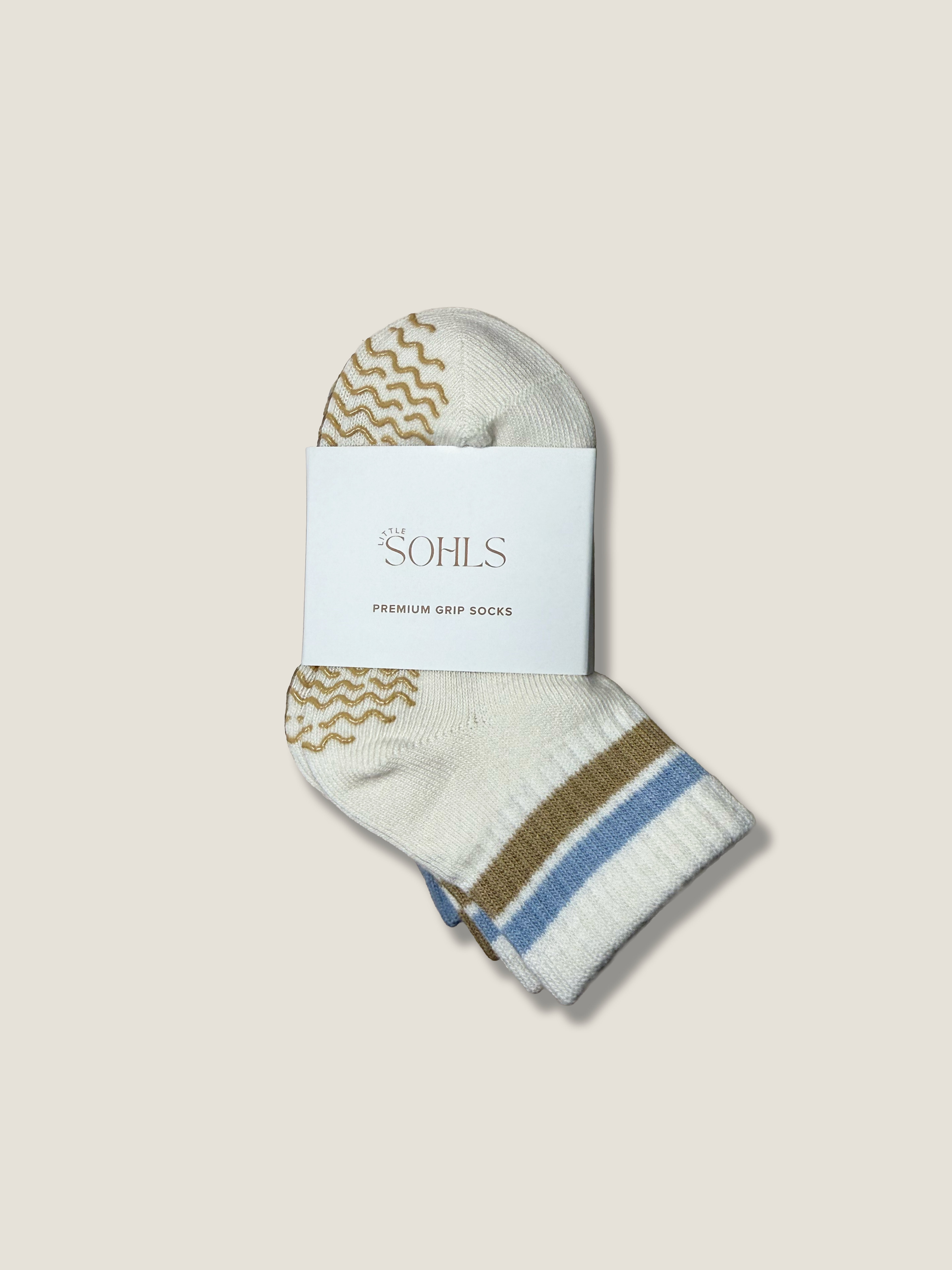 SOHLS Premium Grip Socks – 3 Pack Blue/Neutral