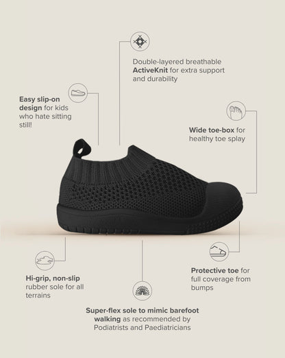 SOHLS Slip-on Toddler Shoe – Midnight Onyx