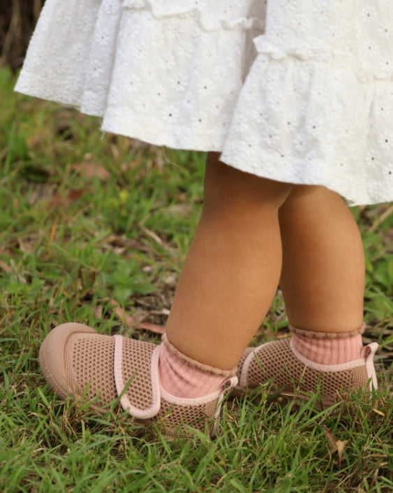SOHLS® Velcro MOVE Toddler Shoe – Mocha Rose