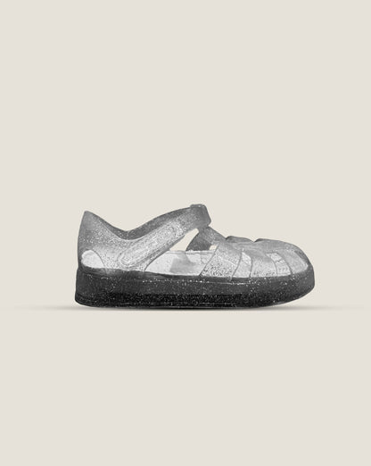 SOHLS® Kids Jelly Sandal – Silver Glitter