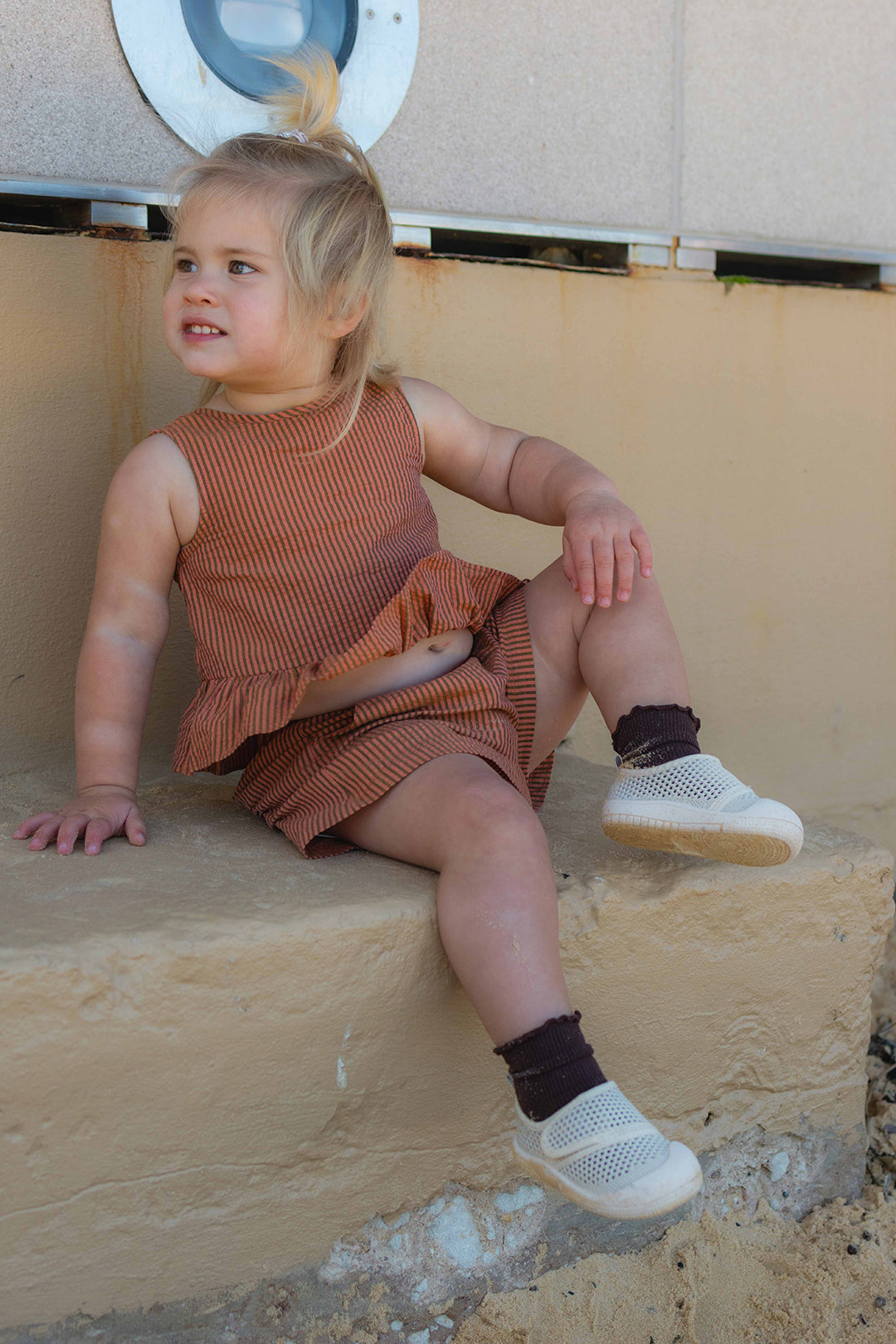 SOHLS Velcro Toddler Shoe – Ivory Dune