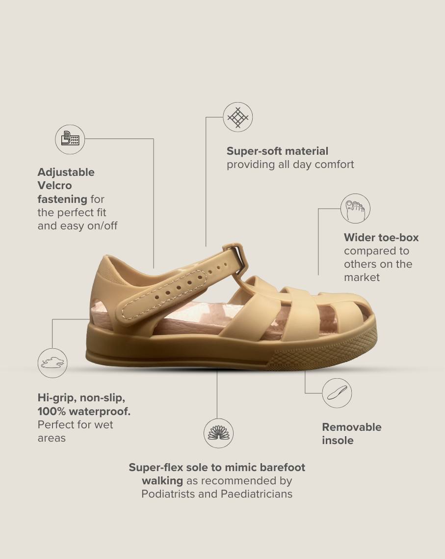 SOHLS® Kids Jelly Sandal – Sand
